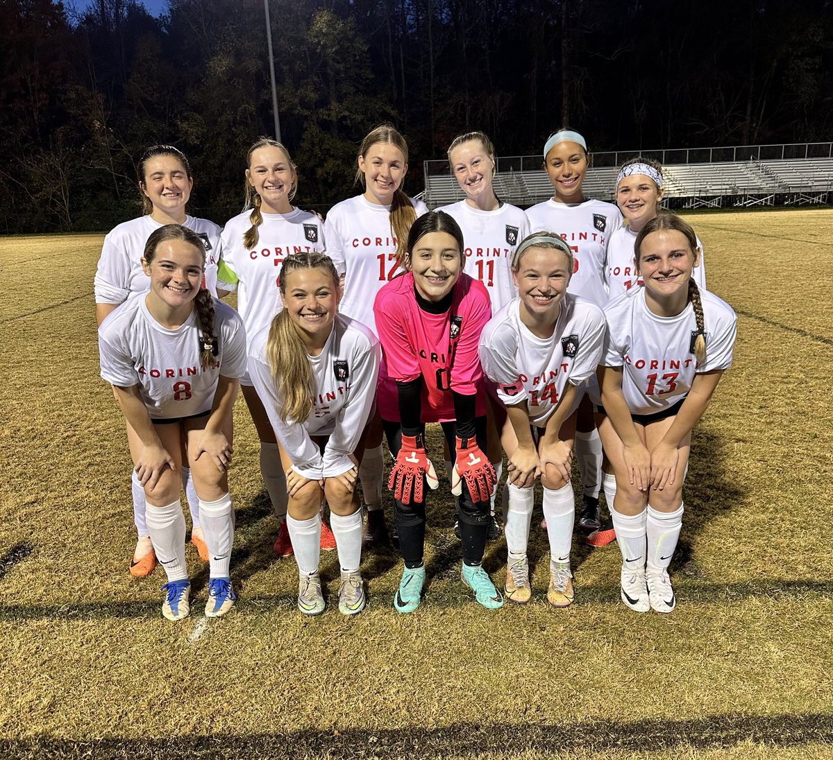 soccerCorinth's tweet photo. Girls Starting XI and stats in a 7-0 win tonight in Ripley:

Goals:
Maddie Gray 3
Greeneley Moss 3
Lucy Smith

Assists:
Madison Gates 2
Maddie Gray 2
Zela Dalton

Happy with our back line and the keepers to keep the clean sheet. Nice win ladies!!!

💯⚽️ https://t.co/ez7n9IIoGB