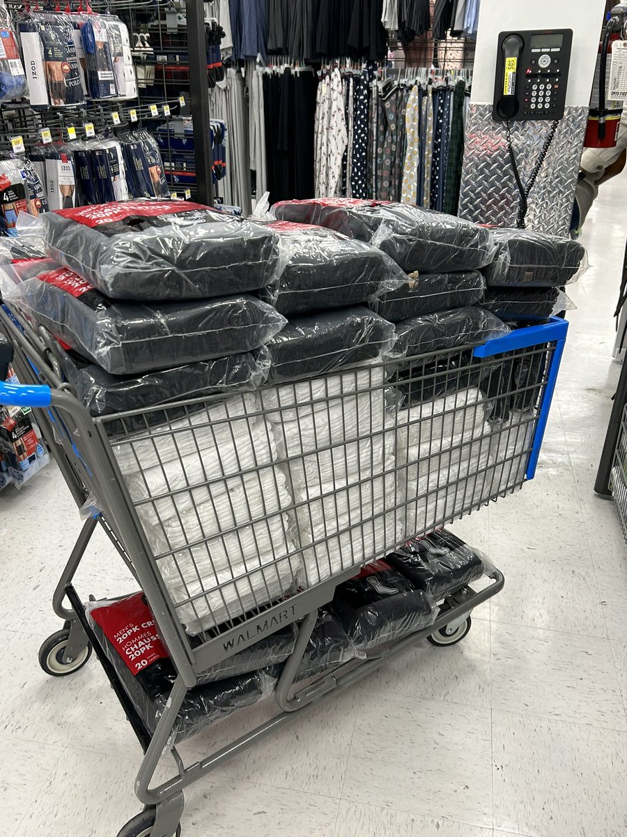 ChrisJBur's tweet image. Random act of kindness. 50 10 packs of socks for the homeless. Let’s go!