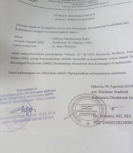 mharisman's tweet photo. Bachelor of Science (Hons) in Marketing (2010)
University of Bradford, UK
melalui afiliasi MDIS (Management Development Institute of Singapore)
========
Notes:

. saat ini MDIS sudah tidak terafiliasi dgn University of Bradford, UK, berganti dgn University of Sunderland, Teesside University, dan Bangor University (semuanya based UK).

Afiliasi" begini lebih banyak aspek 'komersialnya' dibanding aspek true-education.

Tidak terlalu susah masuk MDIS dan dapatkan degree dari Universitas" UK tersebut. Yang penting ada cukup dananya.

. SMA di Singapura, tapi lulus Grade 12 di Australia.

. program Insearch (grade 12, D1, dll), saat ini sudah tidak ditawarkan lagi oleh UTS Australia

Model-model loncat sekolah/kuliah begini pada non 1st grade education institute, mungkin memang umum di kalangan berada yg anaknya manja atau problematik, seperti 👇

https://t.co/BpRLFRSDPF
============

Berdasarkan data-data yg beredar di sosmed (bukan data resmi):

01 Okt 1987  Tanggal Lahir

1993-1999  SD di Surakarta 

1999-2002  SMPN 1 Surakarta

2002-2003  lanjut High School di Singapura

2004-2005  Orchid Park Secondary School, Singapura

2006  Lulus Grade 12 di UTS  Insearch, Sydney, Australia.

2010 lulus dari University of Bradford, UK (via MDI of Singapore)