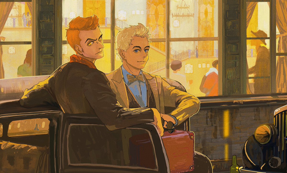 #GoodOmensFanArt #GoodOmens Street (Crowley &amp; Aziraphale)