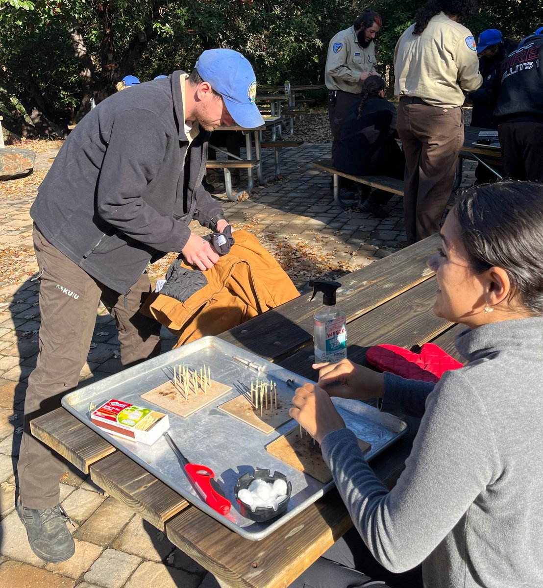 HoplandREC's tweet image. Being a fire scientist! The @californiaconservationcorps @canaturalist class modeled fire behavior on the forestry day of the class. #firescience