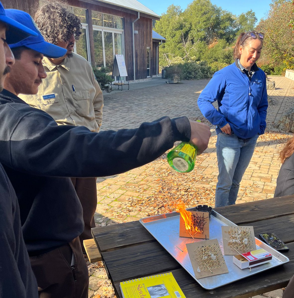 HoplandREC's tweet image. Being a fire scientist! The @californiaconservationcorps @canaturalist class modeled fire behavior on the forestry day of the class. #firescience