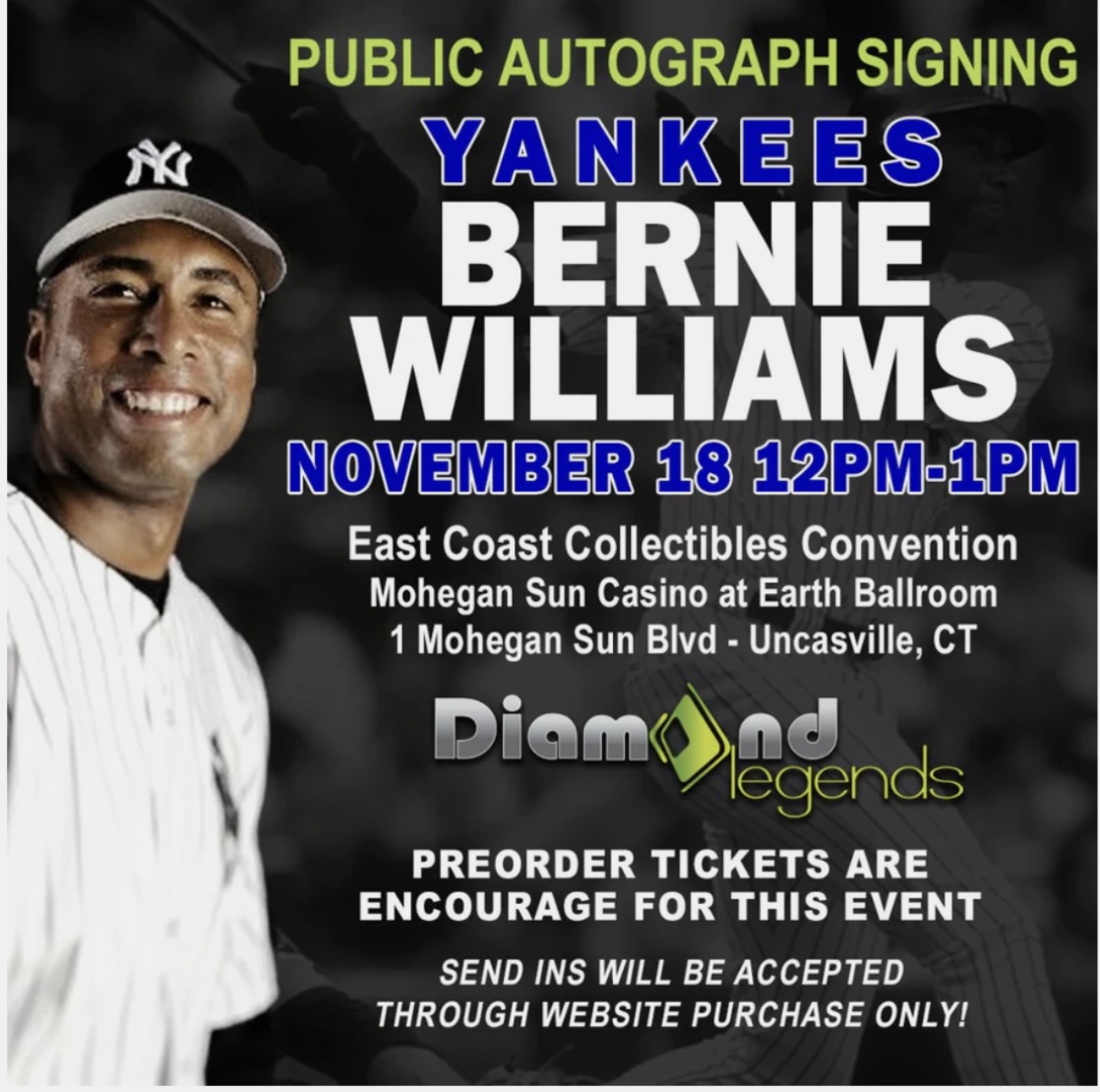 Still looking for a weekend event? Come see me at @MoheganSun - where I'll be signing from 12-1 pm at the East Coast Collectibles Convention. Please go tp diamondlegends.com for tickets and info or come right to the venue and get your tickets at the door! See you there !