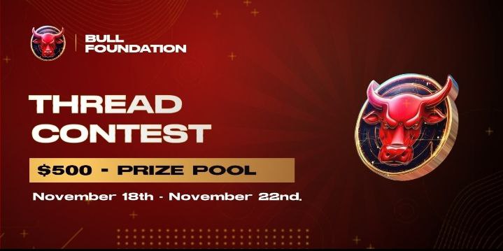 BFD_Token's tweet photo. Bull foundation Thread Contest!🧵📢

Showcase your knowledge about @Bull meme foundation and win exciting rewards. Here's your chance!

💰Prize Pool: 500 USDT
⏰Time: Nov.18th - Nov. 22th

1st - $150USDT
2nd - $100USDT
3rd - $80 USDT
4th - $70 USDT
5th - $50 USDT
6th - $30 USDT
7th - $20 USDT

🟩Rules:

1. Craft a detailed thread about @BFD_Token

2. Ensure you follow &  tag @BFD_Token in your thread.

3. Join our Telegram group: https://t.co/6ex53b0ovI.

4. Comment your entry under this tweet & tag three friends!

#Giveaway #Airdrop #free #NFTs #BFD #Crypto