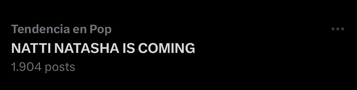 NATTI NATASHA IS COMING