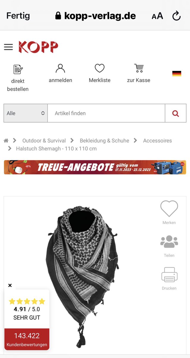 jutta_ditfurth's tweet image. Der rechtsradikale #Kopp-Verlag/Vertrieb macht viel Geld mit dem Verkauf von Palästinensertüchern. 
#Antisemitismus