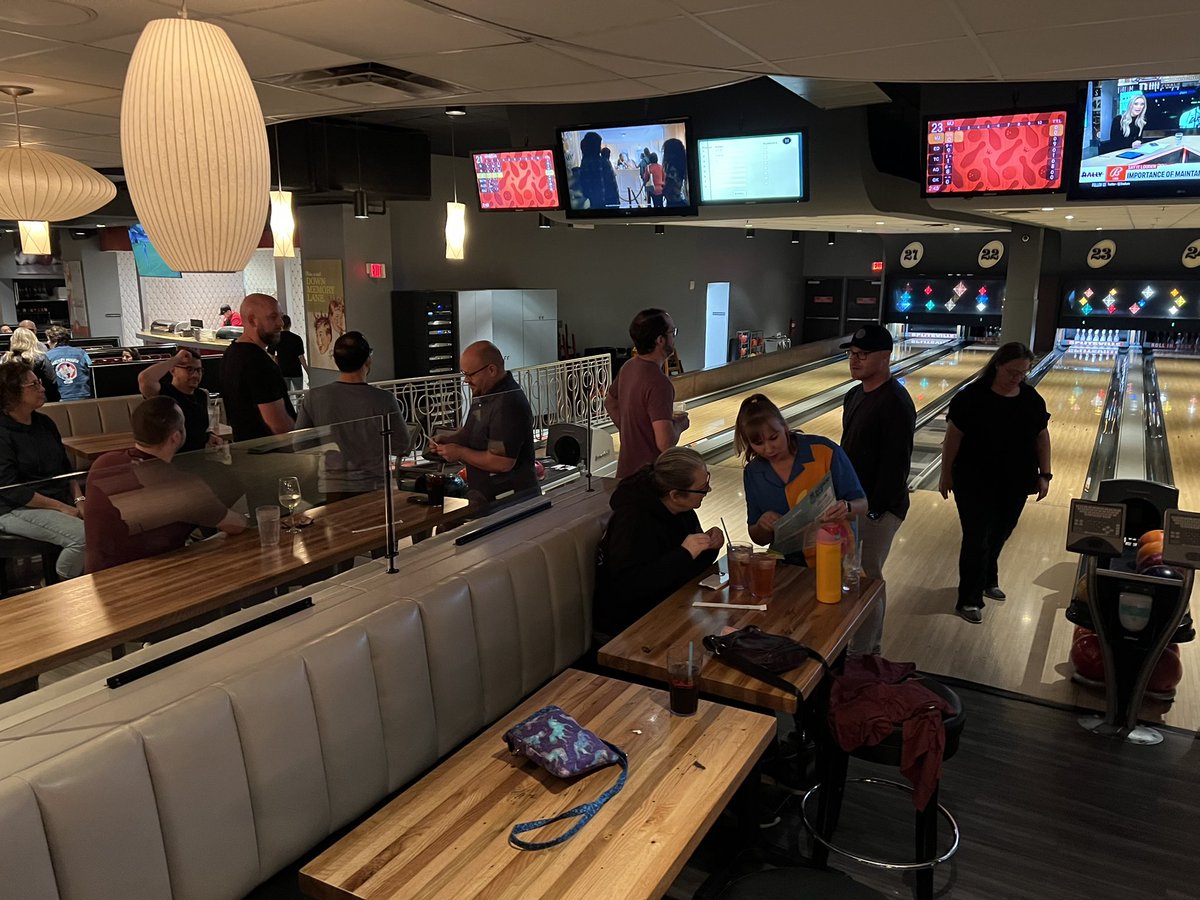marcusdburnette's tweet photo. With two wonderful days of @RRRetreatLive coming to a close, it’s time for some Disney bowling with friends old and new! #R3Live
@Michele_Butcher
@yourbizwatchdog
@nathaningram
@theaprilwier
@KristinaRomero
@thekevingeary
@ProntoTimmy
And so many more! https://t.co/hKqMe38faR