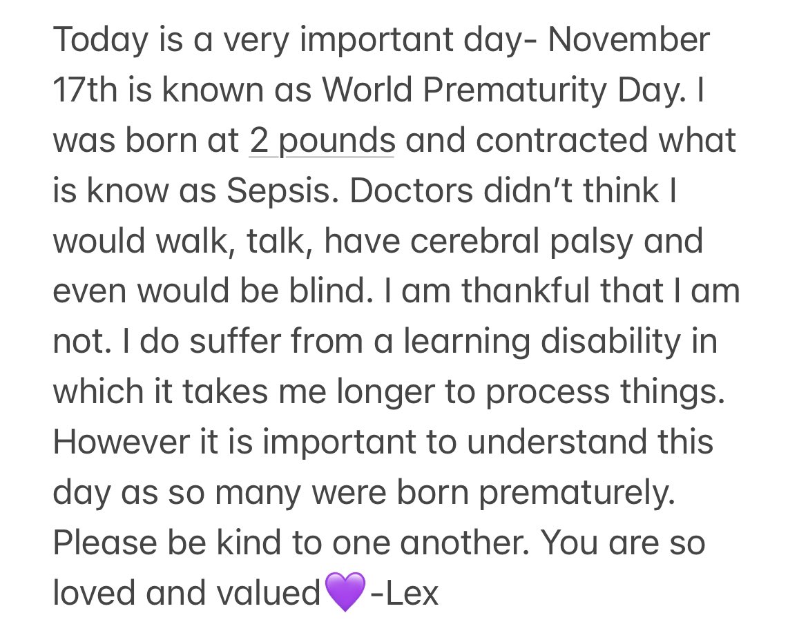 Happy #WorldPrematurityDay #WorldPrematurityDay2023 💜 -Lexi