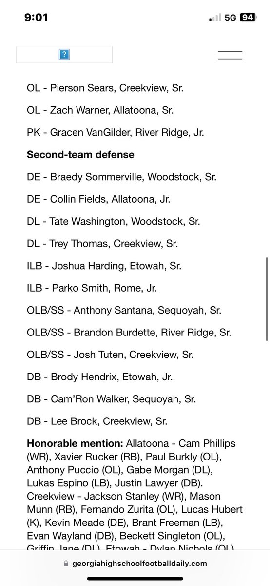 brody_hendrix22's tweet photo. Honored to be named 6a 2 team all region. 
@Coach_MKemper @XarviaSmith @KDpena @CoachSugg @Etowah_Recruits @Etowahstrenght @Etowahstrenght @etowahfootball @RecruitGeorgia @NGASportsNet https://t.co/6DAWh0gPcd