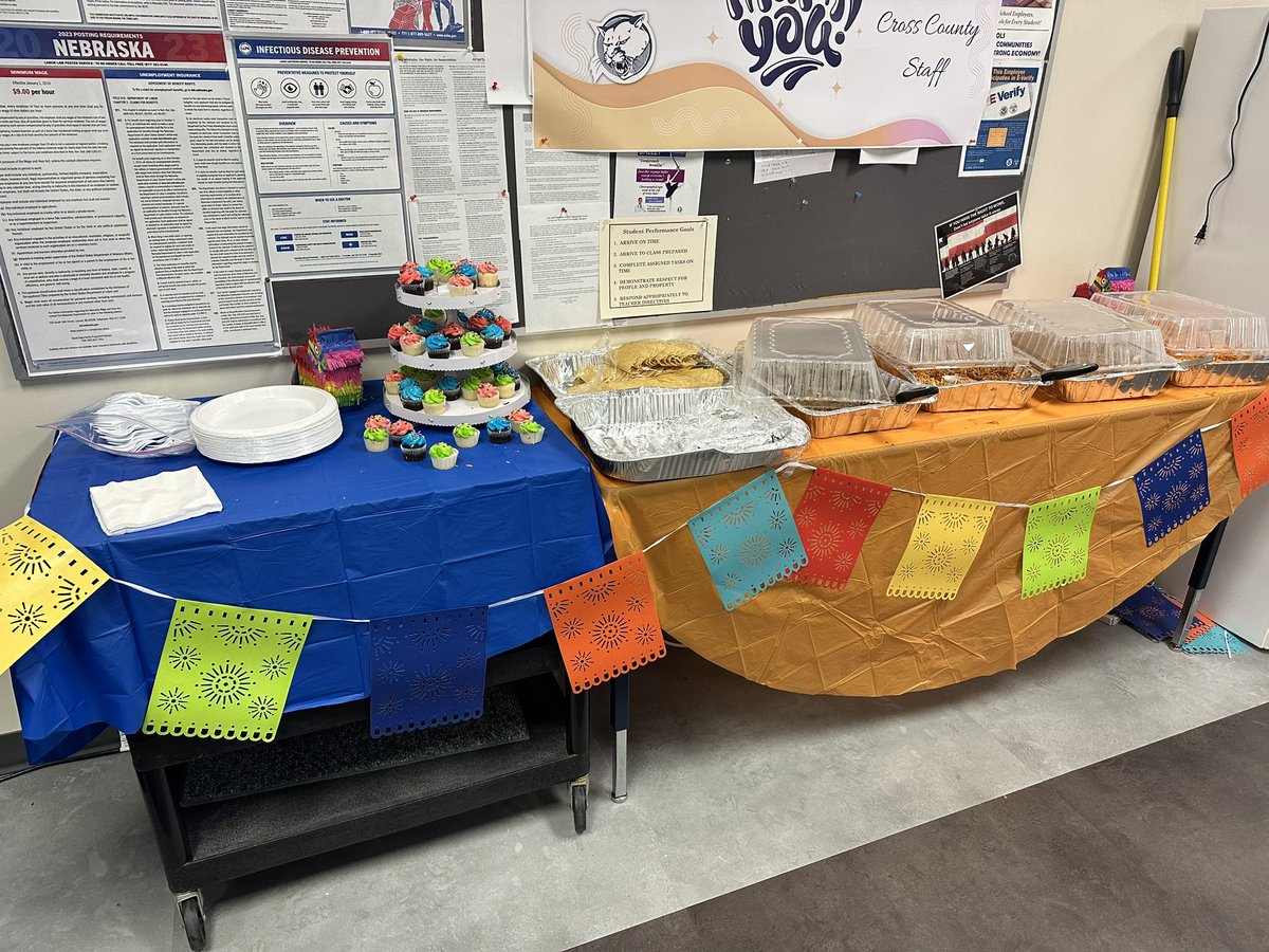 CrossCounty1's tweet photo. We 💙 our Booster Club! Thanks for thinking of our staff and providing the wonderful 🌮bar for our lunch today!😋#cccougars https://t.co/33bOFHqpNb