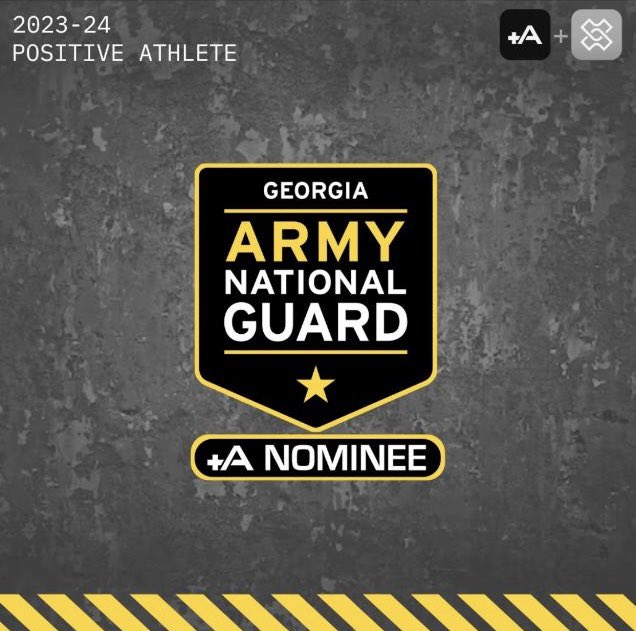 Honored to be nominated as a positive athlete for the Georgia Army National Guard. Thank you @Coach_Spivey23‼️ #positiveathlete