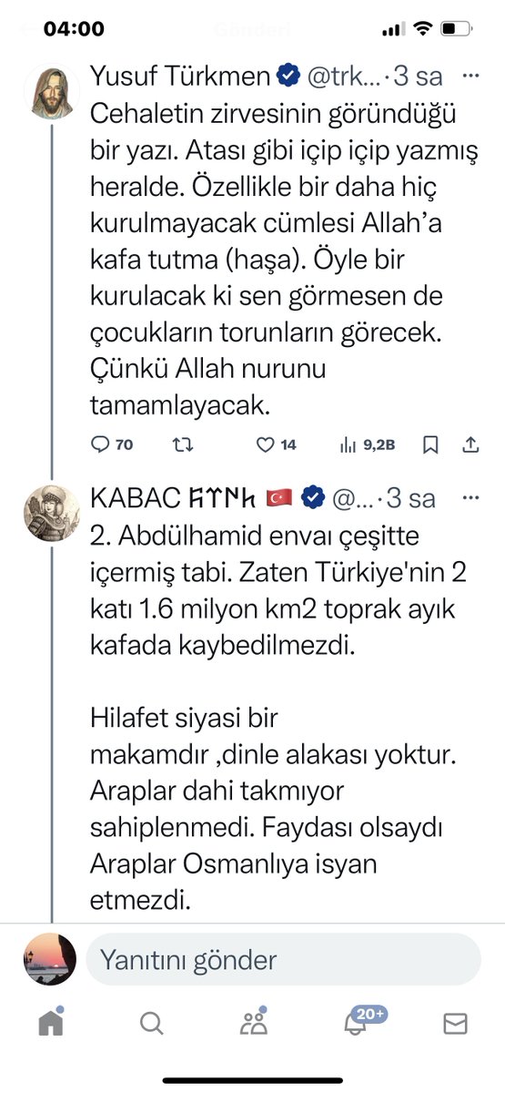 Hilafet severe cevap.