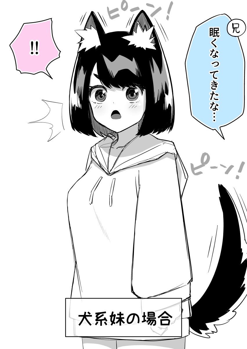 犬系妹と猫系妹を添い寝に誘ってみた(1/2)