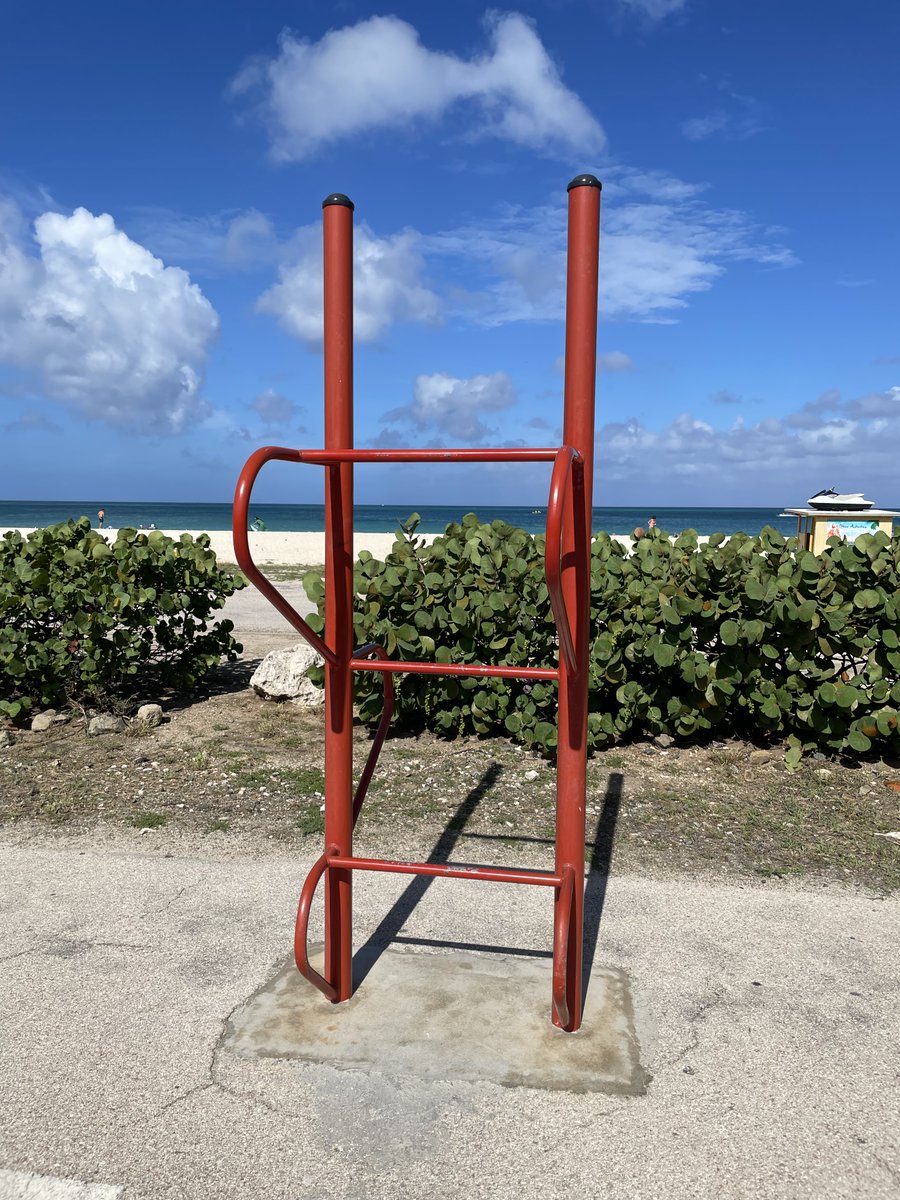 The bike path in Aruba has fitness stations at intervals, with gorgeous views of the ocean.