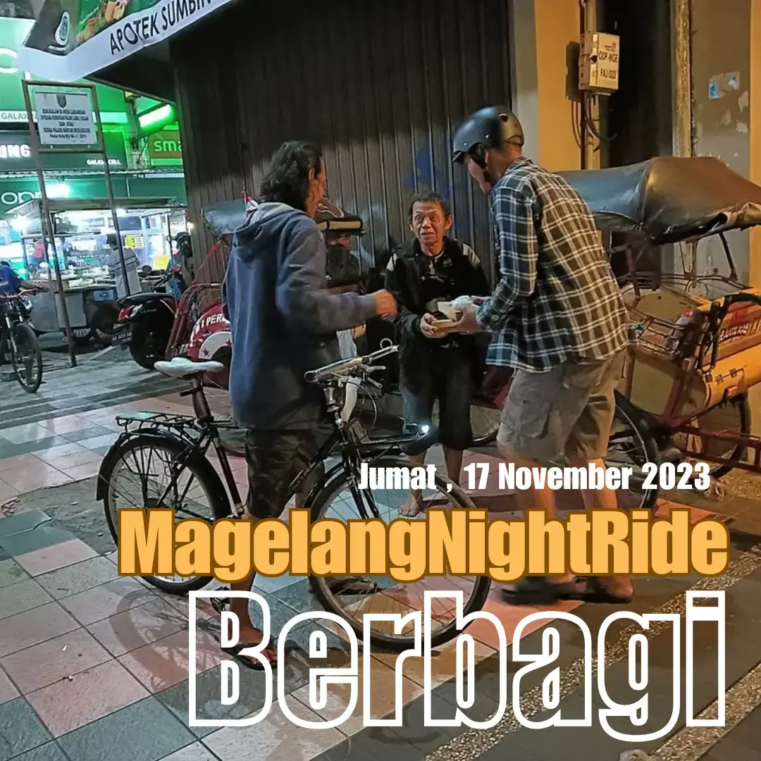 Terima kasih untuk temanBIKE yang sudah turut berbagi keBIKEan tadi malam!! #magelangbike #magelangramahsepeda #magelangsantunbersepeda #magelangnightride #MagelangNR #bersepedauntukindonesia #FreePalestine #fightclimatechange #climateactionnow