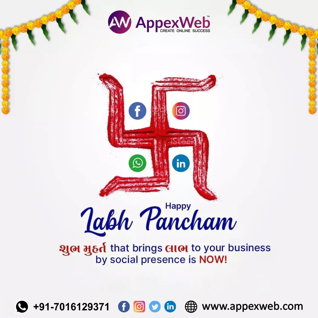 _appexweb's tweet photo. Happy Labh Pancham π
π Visit us at: https://t.co/m5oNWN7yK6
#appexweb #webdevelopment #websitedesign #wordpressdeveloper #graphicdesign #socialmediamarketing #seo #appdeveloper #ahmedabad #digitalmarketing #appdevelopment #branding #whitelabel #ecommerce #happylabhpancham https://t.co/TQFOfkHFwy
