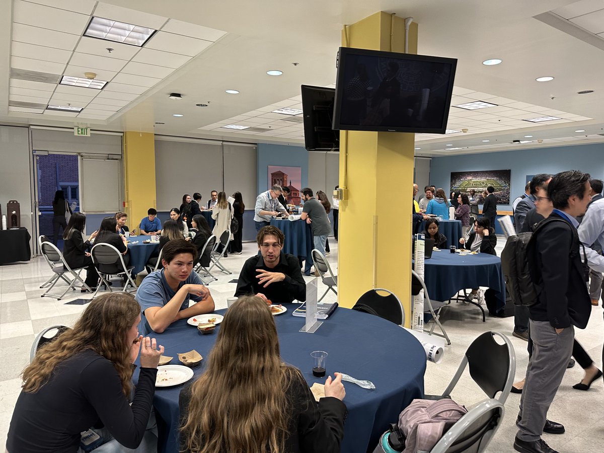 #UCLADoMResearchDay attendees enjoying the reception after an eventful and successful day. Upon reflecting on the conference, Dr. @DrAnneMWalling shares: “it’s so amazing to be surrounded by incredible colleagues who are really working to make people’s days better.'