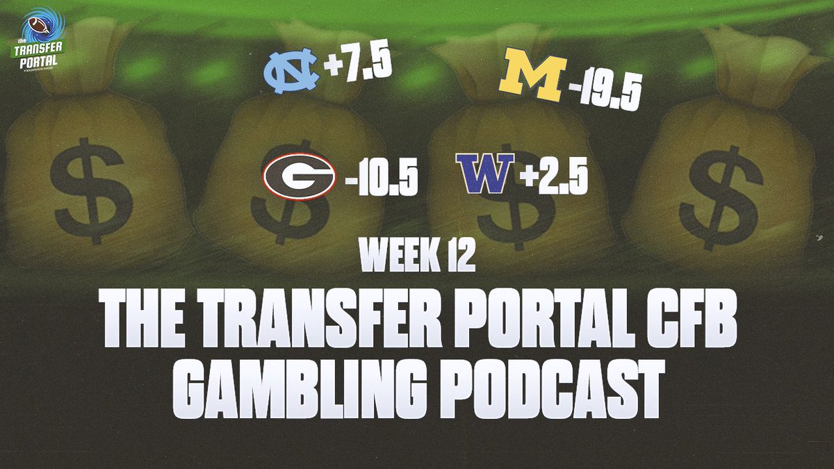 The Transfer Portal CFB Gambling Podcast is BACK for #Week12.

Follow along and get some gravy before Thanksgiving as <a href="/GGNovak/">George</a>, <a href="/MTownsend_77/">Matthew Townsend</a> &amp; <a href="/dis3spect/">May-Z</a> are STUFFING the show with their picks, locks &amp; plus-money plays!

▶️ youtu.be/z16np5zt0P4?si…
