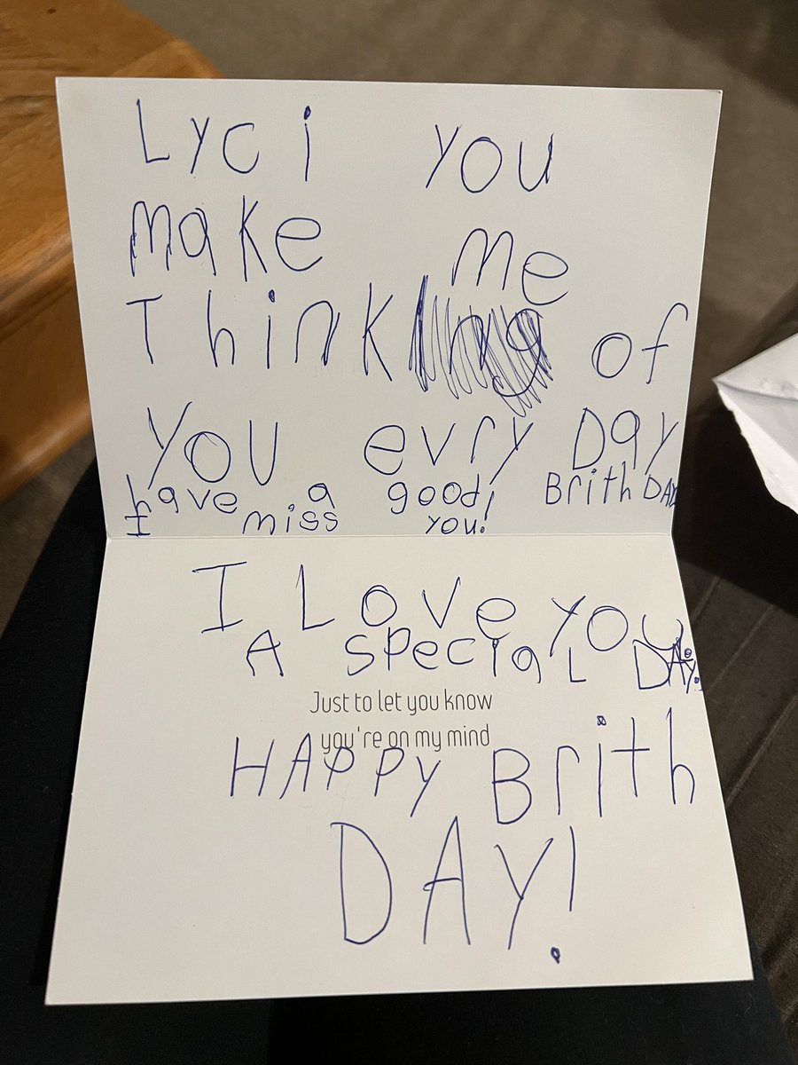 punktrashx's tweet photo. My niece sent me a birthday card🥹🥹 https://t.co/01UEenU3IF