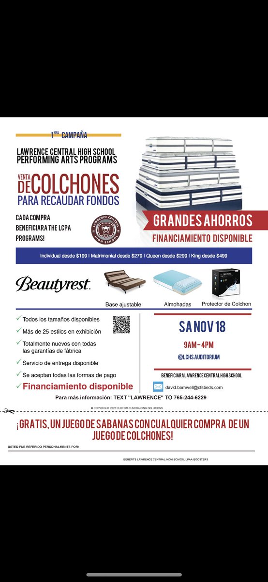 Tomorrow is the day!!! Holiday Craft Boutique AND a Mattress Sale! Join us at LC starting at 9:00am! <a href="/ltgoodnews/">LT Schools</a> <a href="/LCHSBears/">Lawrence Central</a> <a href="/LCHSBAC/">LCBAC</a> <a href="/FreshmanLc/">LC Freshmen School</a> <a href="/LTSFoundation/">LT School Foundation</a> <a href="/ArtsForLawrence/">Arts For Lawrence</a>
