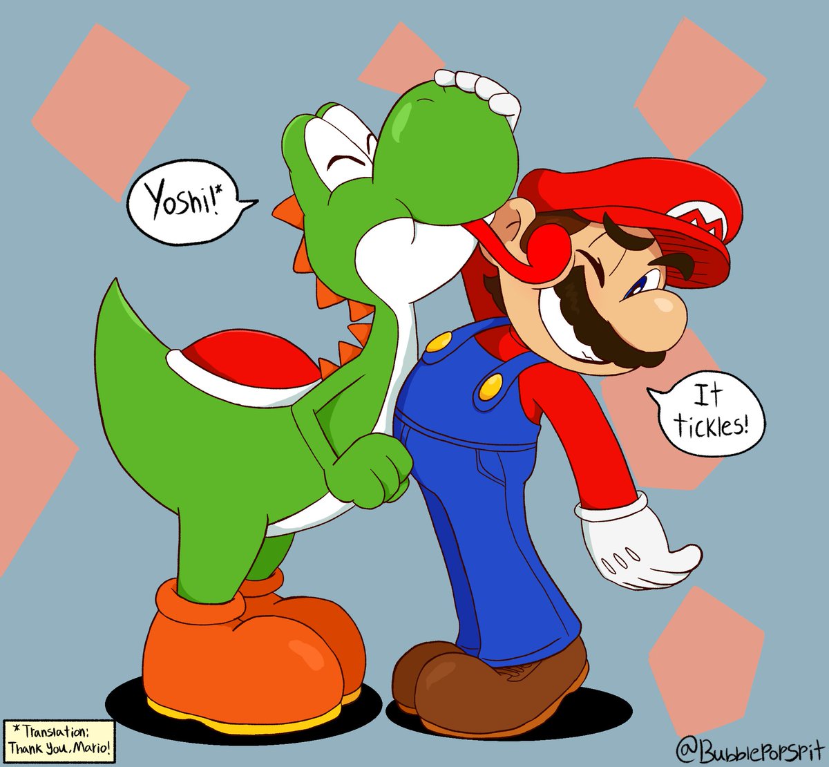 Yoshis are just giant puppies in disguise 🐶🦖✨ #SuperMario #Mario #Yoshi  #Nintendo #Fanart, image size:1200x1110