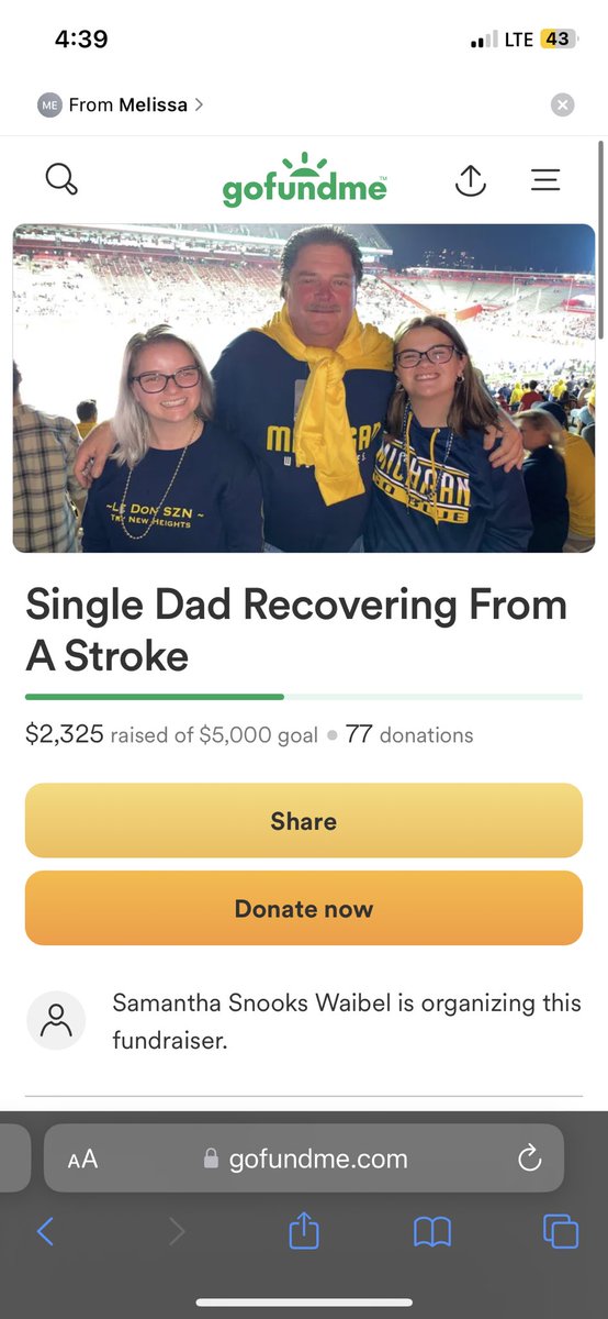 Snookssssss___'s tweet photo. My Dad Had A Stroke Last Sunday 🥺 I Appreciate Anybody Who Takes Time To Share Our Story &amp; Donate 🫶 Thank You In Advance 💛 https://t.co/HBresehRnc https://t.co/HzOaXWpTRO