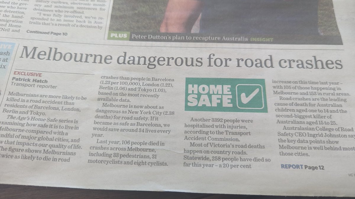"Road crashes are the leading cause of death for Australian children aged one to 14 and the second-biggest killer of Australians aged 15 to 25."
Maybe the police commissioner should resign. As he clearly is completely out of touch.