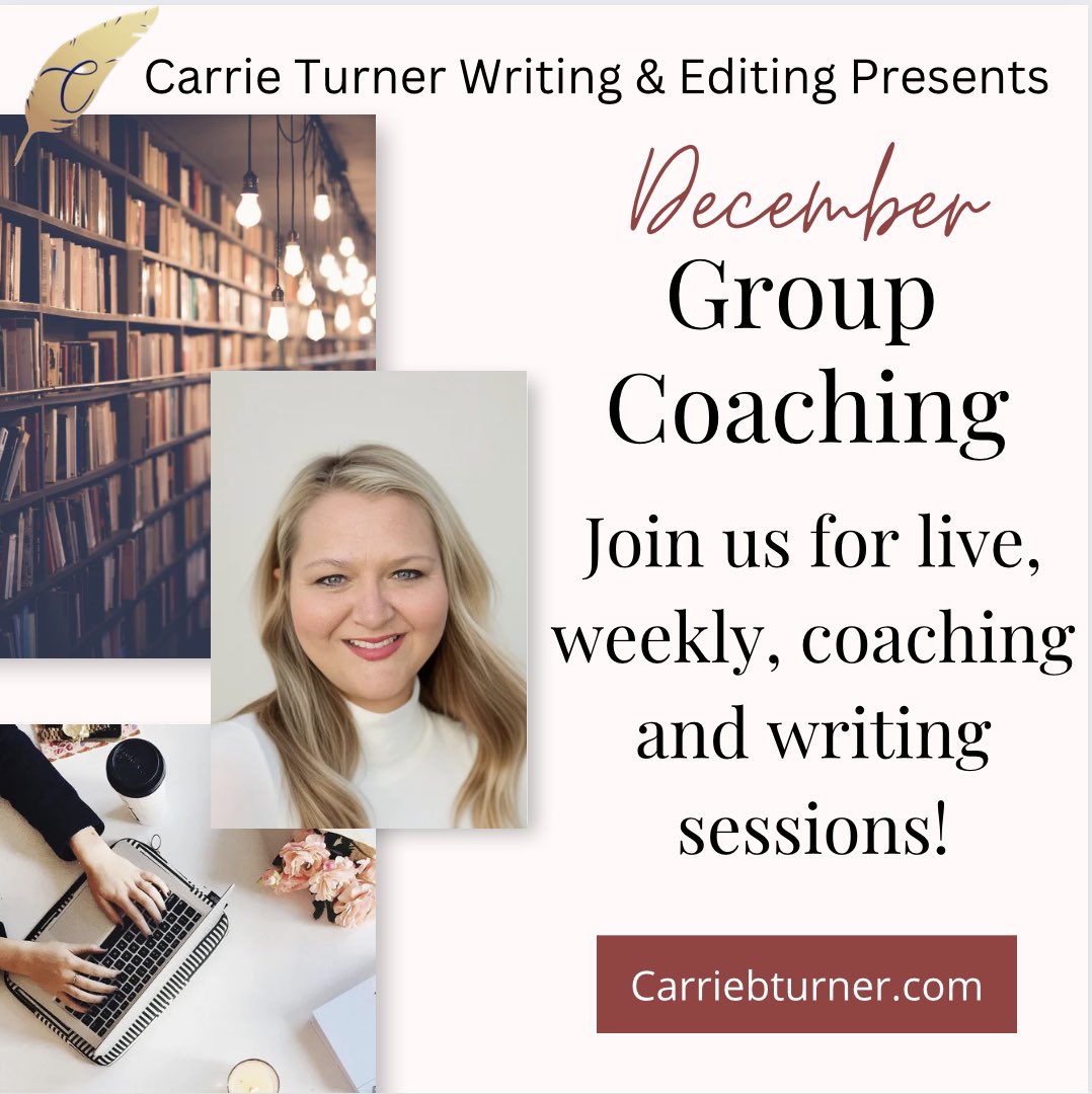 Great news! We’ve had enough of a demand for ongoing group coaching that we’ll be offering it for the month of December. 

Sign ups are happening now! Visit Carriebturner.com to learn more. 

#writingcommunity #groupclasses #groupcoaching #bookish