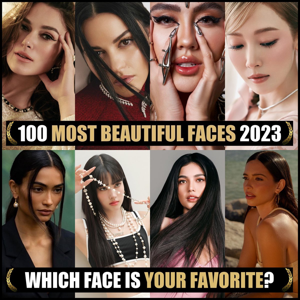 Nominations: 100 Most Beautiful Faces 2023. Congrats! Would you like to nominate & vote? Please join our Patreon community (Link Bio) #TCCandler #100faces2023 #keiraknightley #maiteperroni #agnezmo #JessicaJung #snsd #girlsgeneration #yoon #STAYC #janedeleon #kellygale