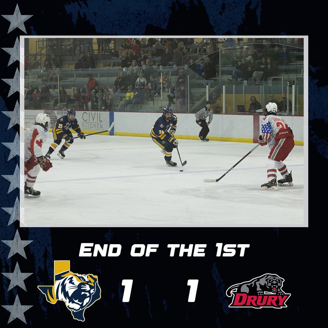 ETBU_Hockey's tweet photo. After a fast paced first period, we’re all tied up!
#FearTheRoar🐅 #MoveSilently #ExecuteRelentlessly #TCHC https://t.co/ipkXlw9zFF