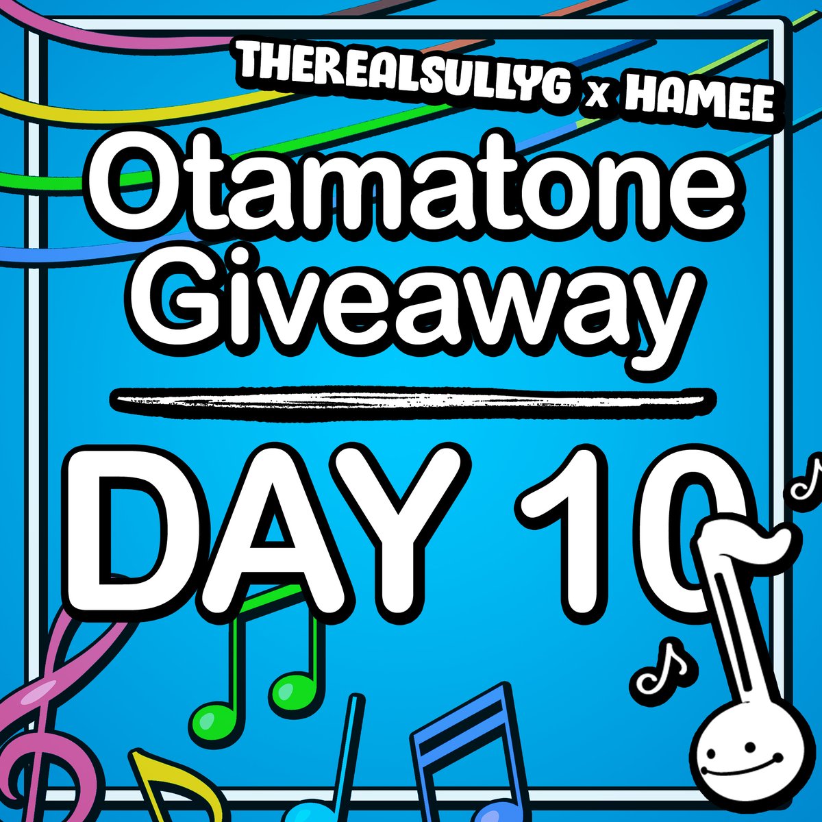Otamatone Giveaway Day 10: Today is your final chance to win a free Otamatone! To enter, all you have to do is

1. Make sure you're following <a href="/hamee_us/">Hamee US</a> and <a href="/TheRealSullyG/">TheRealSullyG</a> 
2. Retweet this tweet

And that's all! Thank you for being a part of this giveaway!