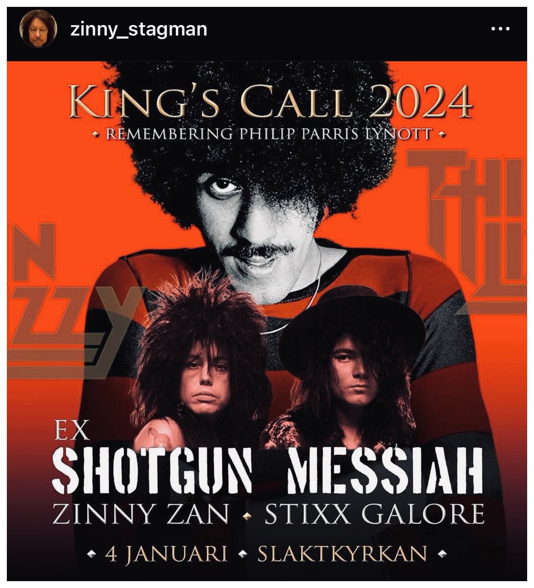Shotgun Messiah does Thin Lizzy

Coming January 4th to the Slaktkyrkan in Stockholm, Sweden

#livemusic #rock