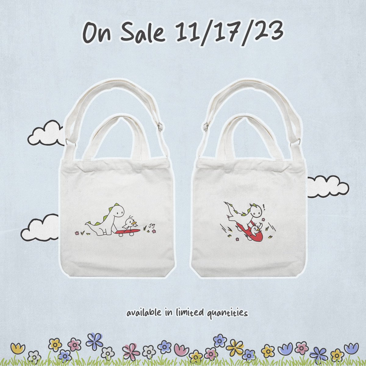 made exclusive twitch con tote bags with john but there’s about 200 left so opened up shop on QuarterJade.com if you’d like to snag one <3 

🐥 🛹 🦖