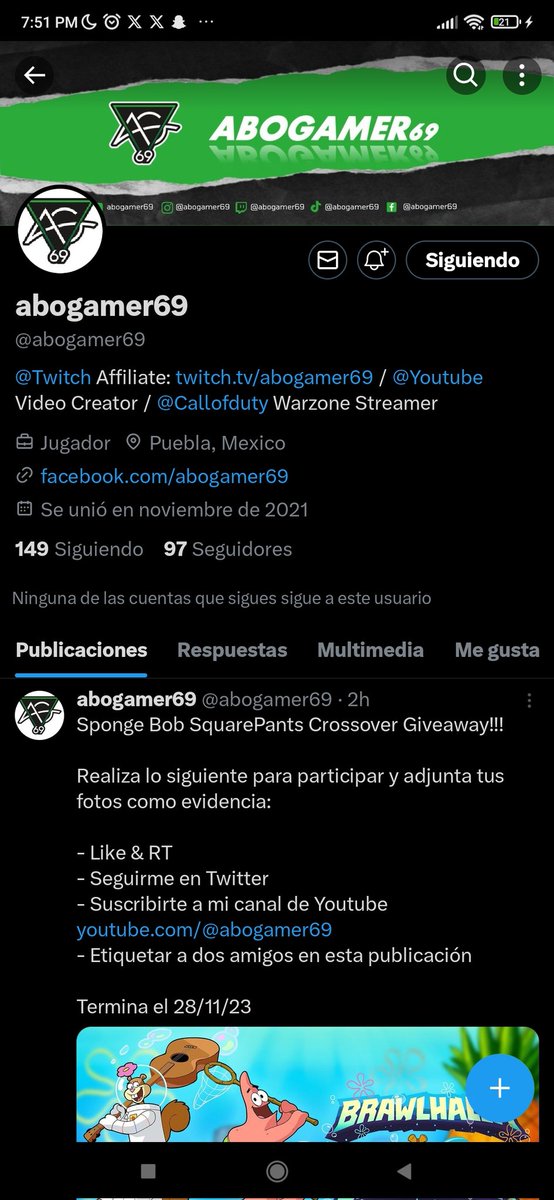 AbdelGaspar's tweet photo. @abogamer69 @abogamer69 @Quackity no tengo amigos en Twitter 😹😹😹😿😿😿 aún así quiero ese Patricio jajajjaa no lo quiero lo necesito es hermoso https://t.co/w4cyI6tJ8u