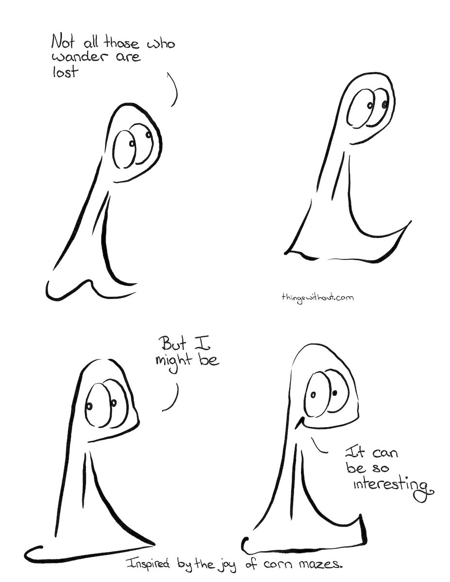 Thingswithout's tweet image. Hooray for getting lost! Shout out to Bob's Corn Maze and Pumpkin Farm! 

 thingswithout.com/comic/wander-c…
#ExploreTheWorld #Discovery #CornMaze #GetLost