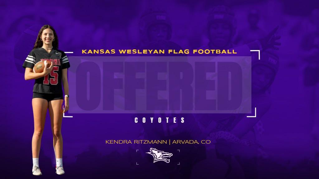 After a wonderful talk with Coach Nguyen I am excited to revive an offer to play flag football at Kansas Wesleyan University! #gocoyotes #flagfootball #pomonaflagfootball