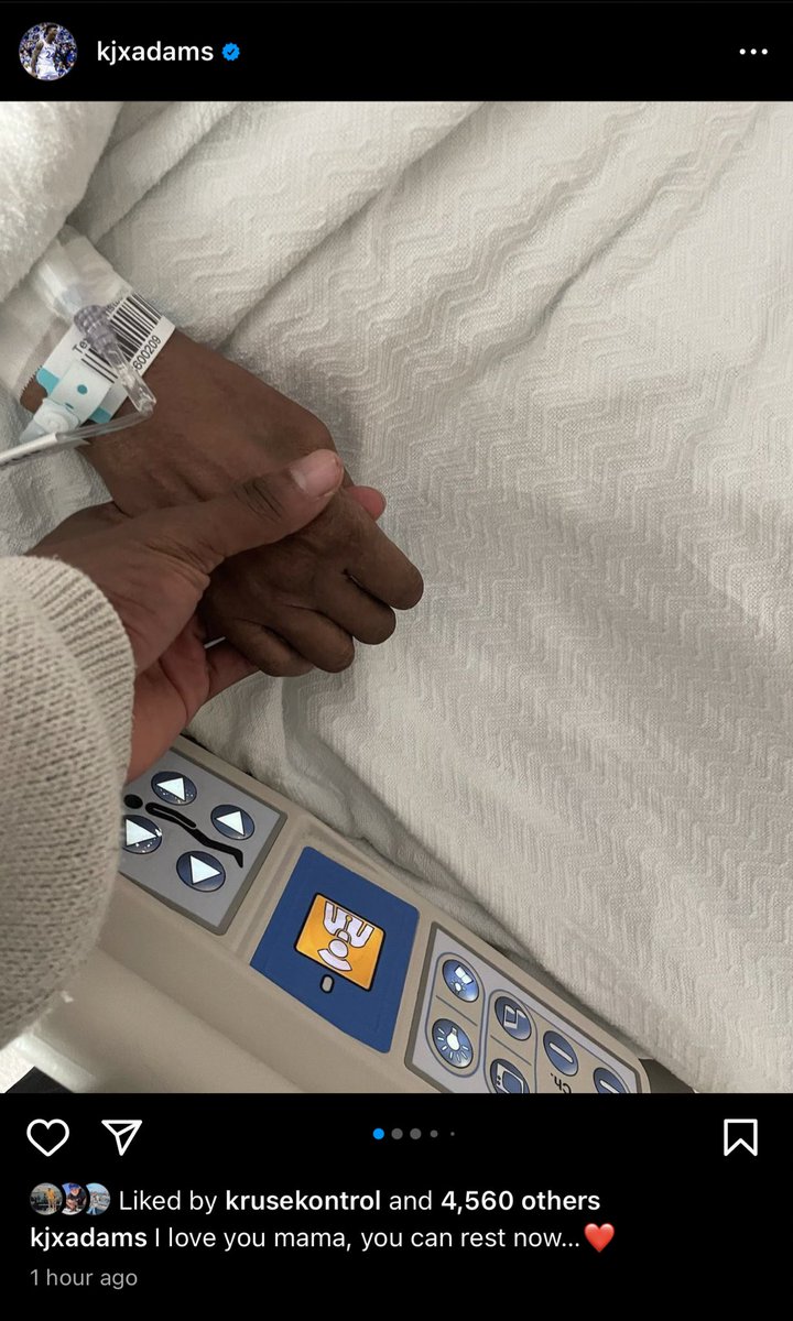 bturner23's tweet photo. KJ posted this on his instagram tonight💔💔💔his mom Yvonne had been battling cancer for over two years. Big prayers being sent to that entire family… https://t.co/oeXhkEfuGc