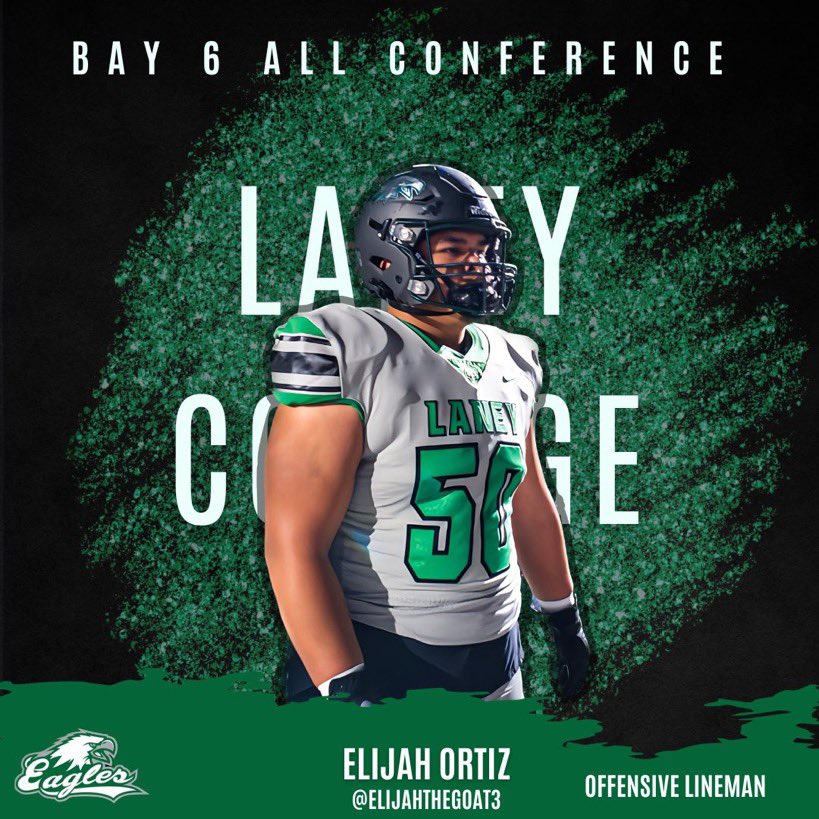 Blessed to be announced Bay 6 All Conference Offensive Lineman! Thank you to the coaches at Laney for pushing me and helping me become the player I am today. 
<a href="/beam_coach/">Coach John Beam</a> <a href="/BeardedGlory74/">Coach David Linares</a> @LaneyOline <a href="/LaneyCollegeFB/">Laney College Football</a> <a href="/CoachRob_Laney/">Robert Crowley</a>