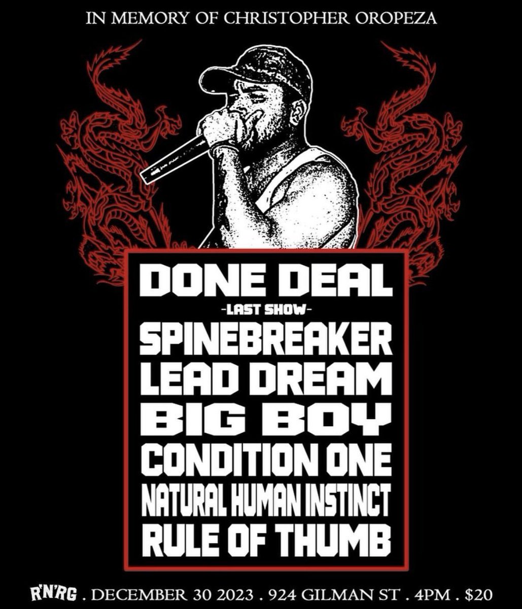 hardlorepod's tweet photo. Don’t miss this very special memorial show for Chris Oropeza if you’re anywhere near the Bay Area. https://t.co/QvRlGU4hIg