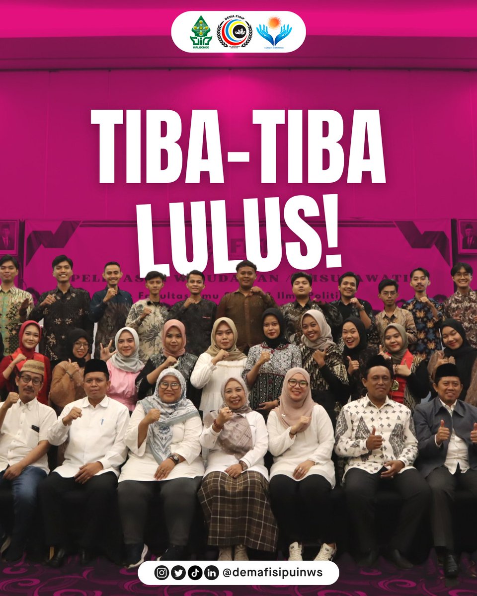 demafisipuinws's tweet photo. [TIBA-TIBA LULUS!]

Haloo fisiperss!👋🏻

Seberapa banyak kita melangkah, maka langkah itulah yang akan menjadi tolak ukur perjuangan. Perjuangan dalam meraih mimpi, perjuangan dalam meraih gelar. Dalam kehidupan juga terdapat angan serta harapan yang selalu kita selipkan dalam doa https://t.co/AN4EK6E6SJ