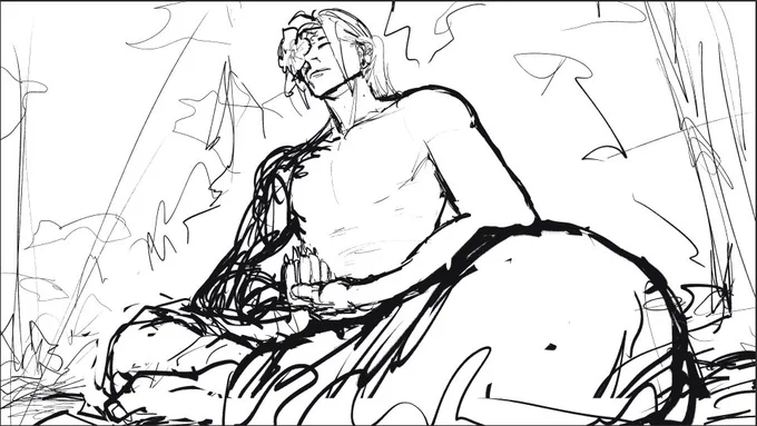 finishing up a meguna piece here's some sketches / wips 