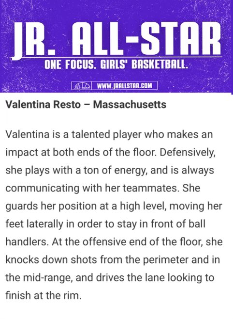 Appreciate the write up @JrAllStarBB 🫶🏽 @ShootingTouchMA @jgs_resto19