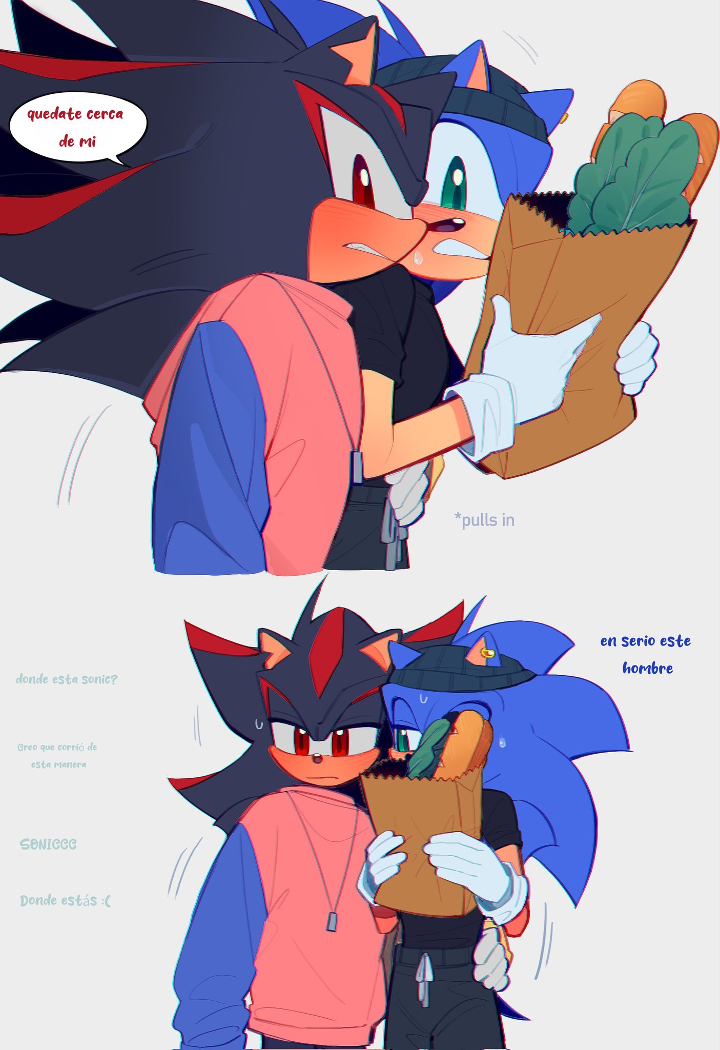 Sonic and shadow by anathewerehog on DeviantArt