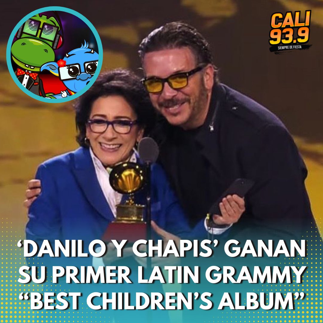 Tenemos que felicitar a nuestros amigos <a href="/daniloychapis/">Danilo & Chapis</a> por ganar su primer <a href="/LatinGRAMMYs/">The Latin Recording Academy / Latin GRAMMYs</a> for ‘Best Children’s Album” 🤩🏆

📸: Getty