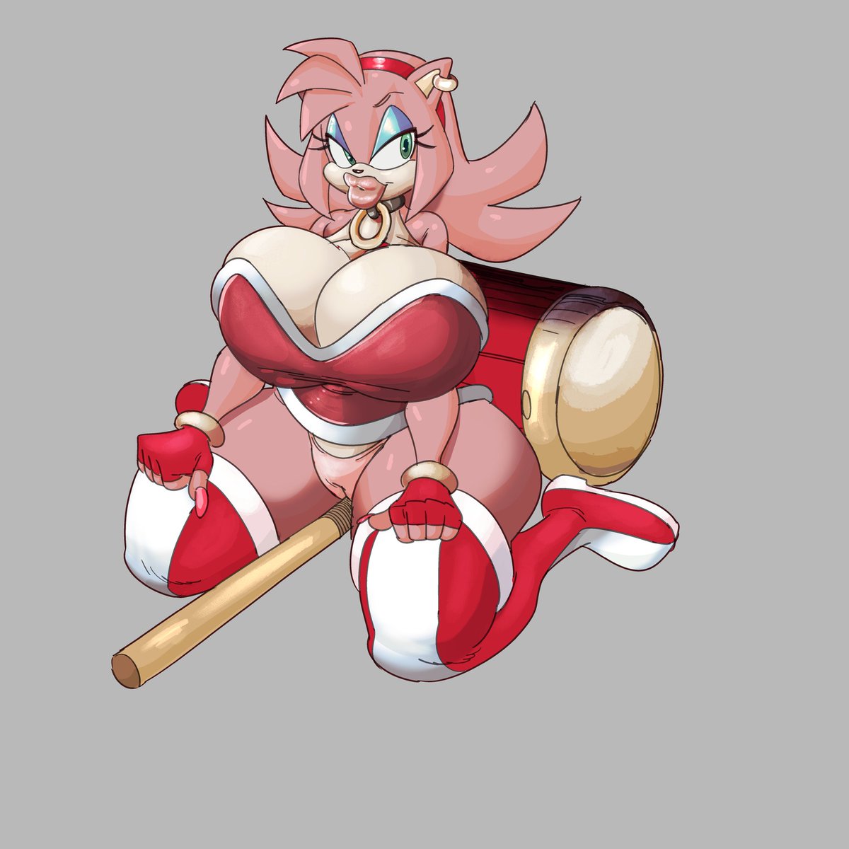 Not Amy with Rouge cosplay, but if Amy was the Rouge in the first place. A @BorisGrim414 comm I decided to give a whirl