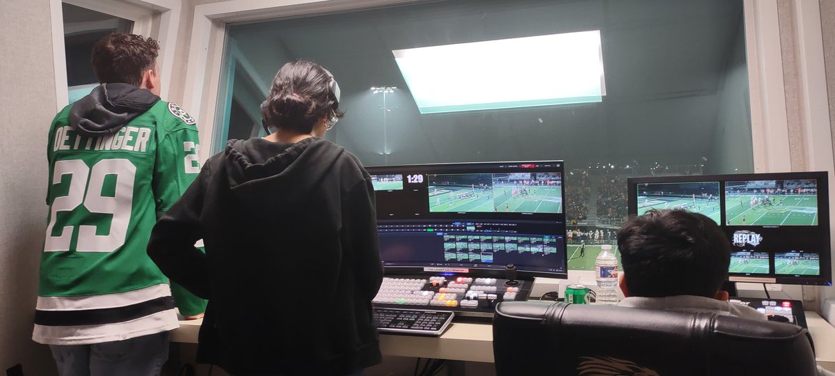 RoarTVLive's tweet photo. The @Kaufman_High AV Practicum Students working the video board at the @uiltexas Class 3A Div II Region 2 Area Playoffs Game between Winnsboro and Teague @KaufmanISD @RoarTVLive #CTE #BeTheDifference https://t.co/wst6TKCy67