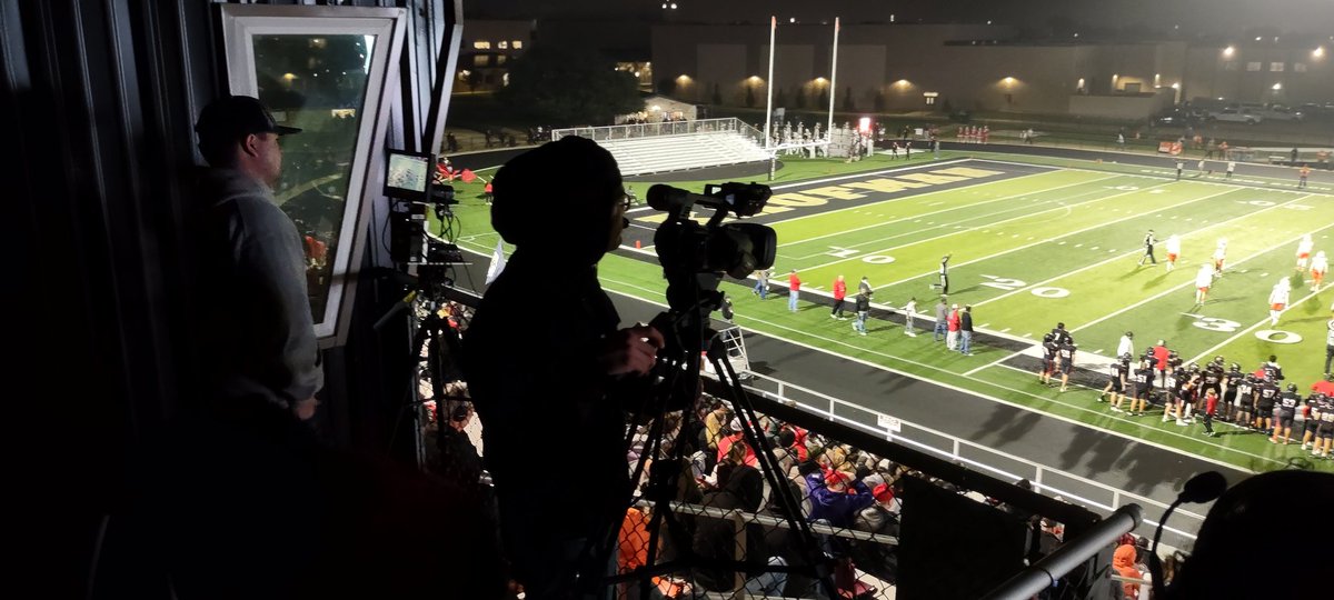 RoarTVLive's tweet photo. The @Kaufman_High AV Practicum Students working the video board at the @uiltexas Class 3A Div II Region 2 Area Playoffs Game between Winnsboro and Teague @KaufmanISD @RoarTVLive #CTE #BeTheDifference https://t.co/wst6TKCy67