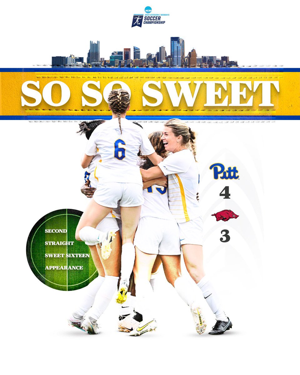 Never been sweeter‼️

Pitt advances to the <a href="/NCAASoccer/">NCAA Soccer</a> Third Round after taking down Arkansas!

#H2P
