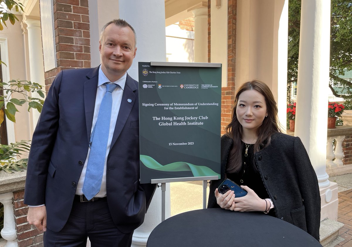 drflorianmarks's tweet photo. The Memorandum of understanding to establish the Hong Kong Jockey Club Global Health Institute signed (Nov 15). A collaboration between @IVIHeadquarters, @hkumed, @Cambridge_Uni, and @HKJC_Racing for cutting-edge pandemic preparedness. #GlobalHealth 🌍 https://t.co/ukCuajfPxc