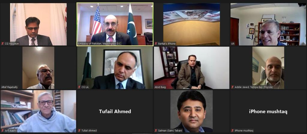 PakinUSA's tweet photo. Ambassador Masood Khan  @Masood__Khan appreciates American Pakistan Public Affairs Committee (APPAC) @appac_usa for playing a commendable role in strengthening trade and investment ties and promoting people-to-people contacts between Pakistan and the United States. 🇵🇰🇺🇸 1/2 https://t.co/kULynAamA1